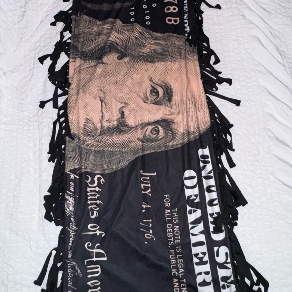 Black and White Benjamin Franklin Maxi Skirt